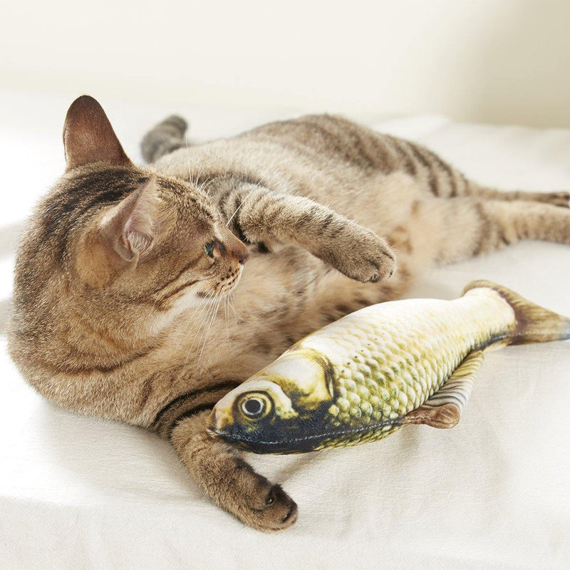 2 Peças de Brinquedo para Gato em formato de Peixe